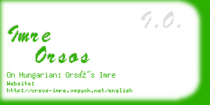 imre orsos business card